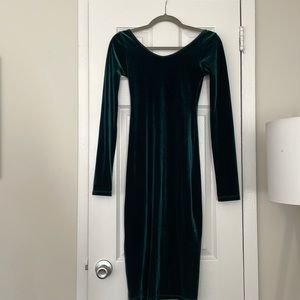 Velvet green dress